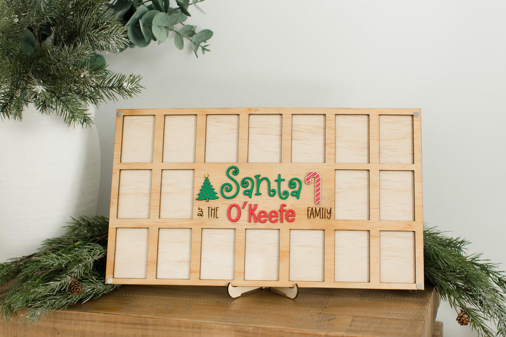 Santa frame Christmas Photo Frame for Santa Pictures Annual Santa Photo Frame Personalized Holiday Decor Holiday Memory Keepsake