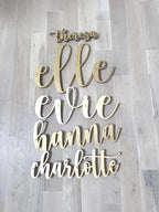 Metallic Gold Name Sign Nursery Wall Art Floating Letter Cutout for Toddler Room Boho Chic Playroom Decor Glam Style crib sign initial