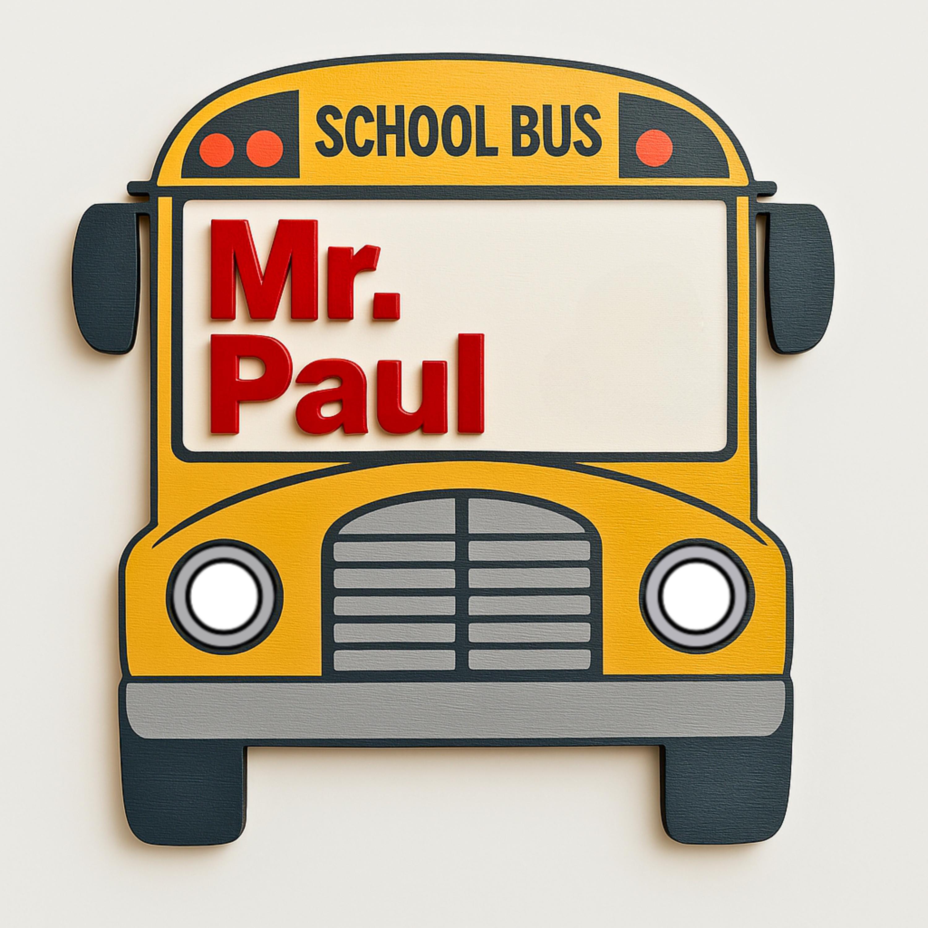 Bus Driver Gift Personalized School Bus Magnet Thank You Present for Bus Driver Appreciation Day End of School Year