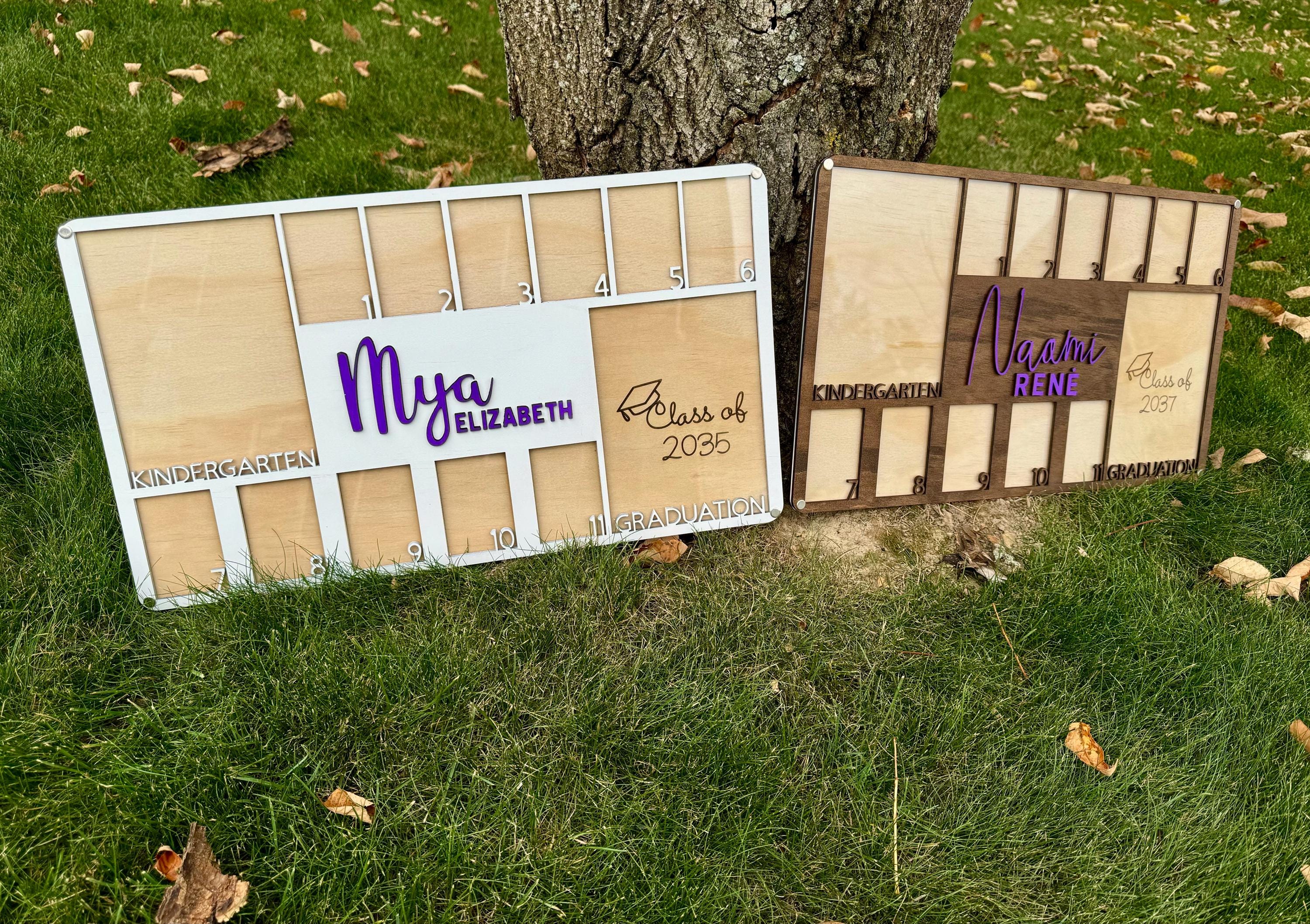 Personalized School Year Photo Frame custom school picture frame grade school picture frame Kindergarten to Graduation Picture Frame custom