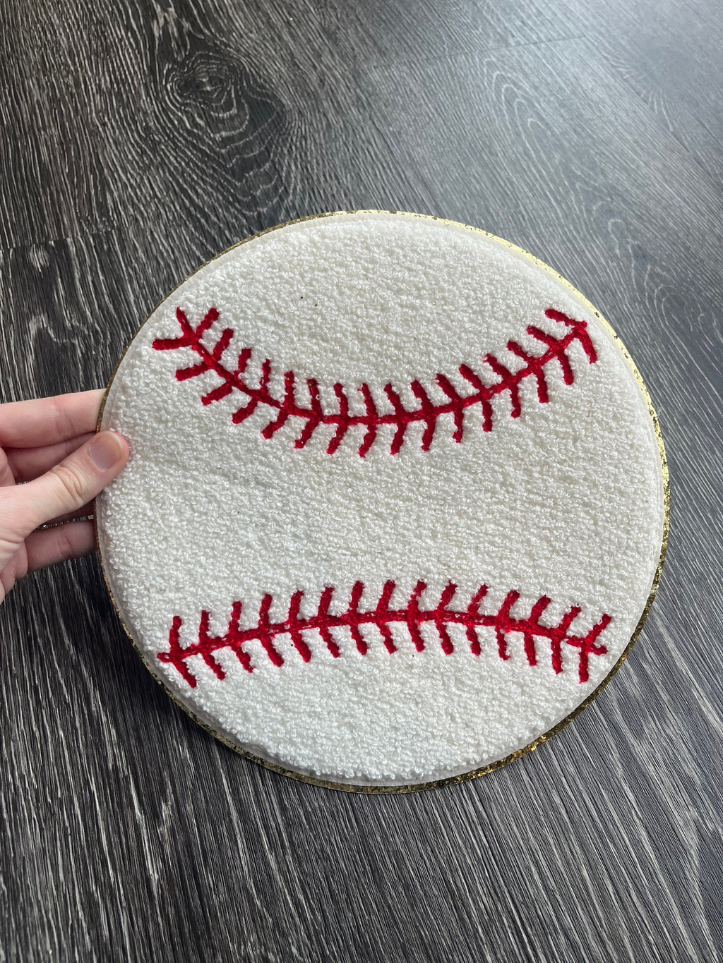 baseball chenille patch large baseball iron on patch iron on chenille large baseball patch