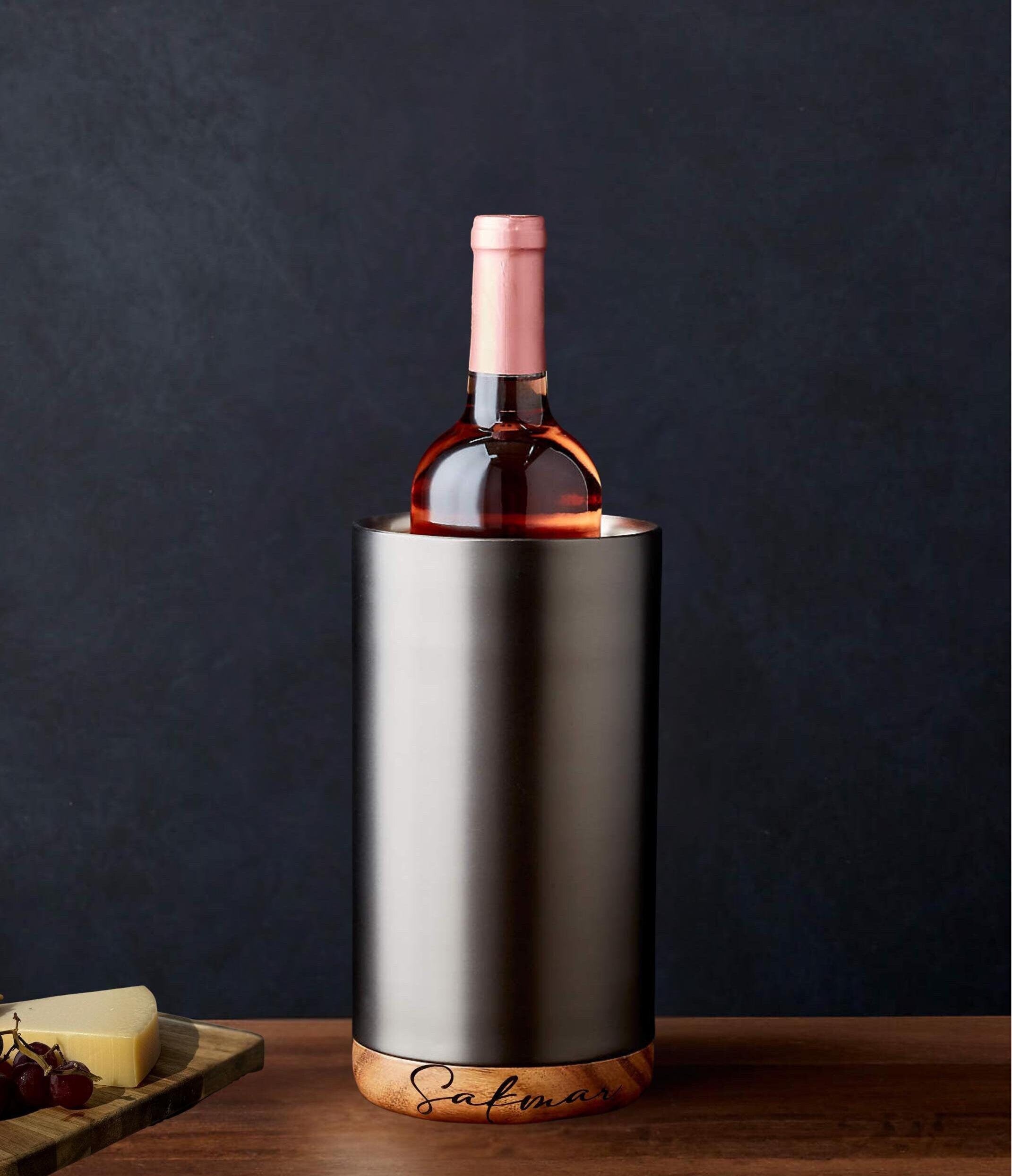 Wine chiller personalized wine tumbler Engraved Wine Cooler personalized wine gift for wine drinker Custom Engraved Wine Gift for wine lover