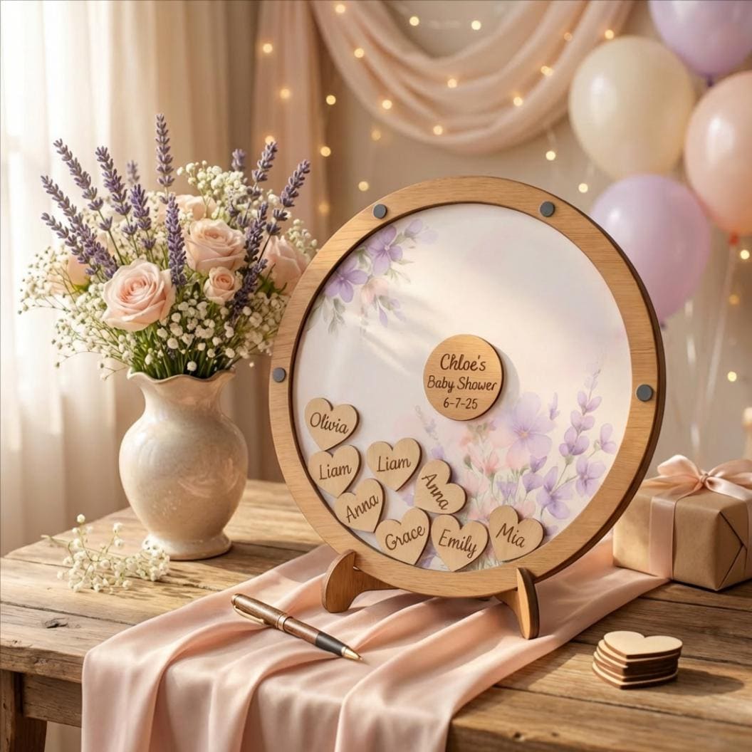 Baby shower Guest book alternative floral theme decor boho chic gender neutral baby sprinkle decoration Botanical theme nature inspired