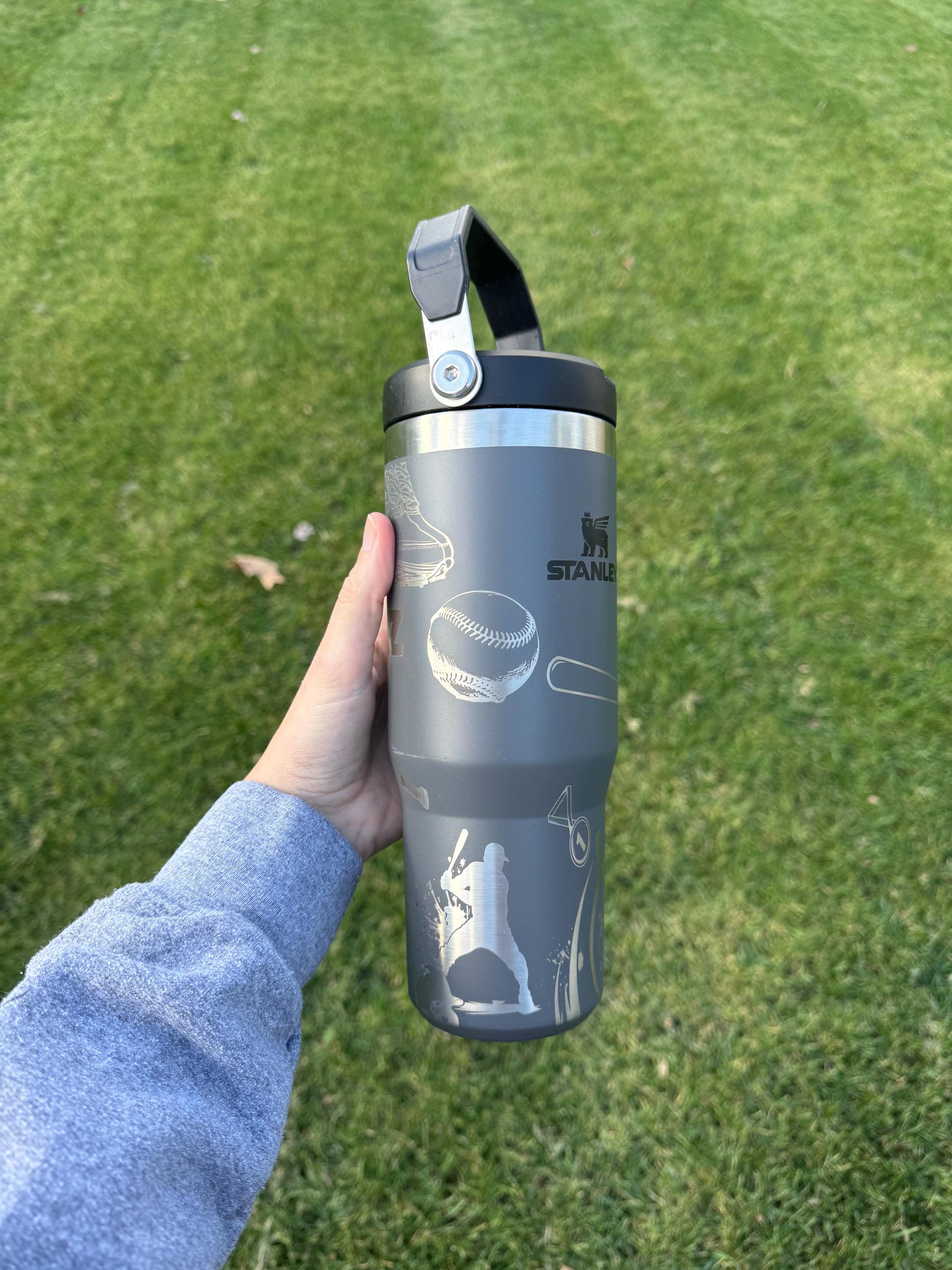 baseball water bottle personalized tumbler Custom Sports Gift for teenage boy travel cup team gift for baseball coach present sport mom gear
