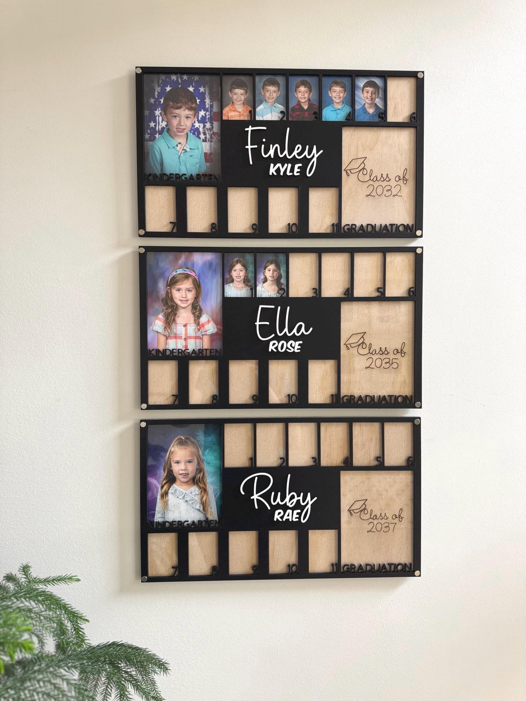 School Year Photo Frame personalized school picture frame grade school yearly kid photo frame Kindergarten frame graduation gift for mom