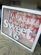 Sweet 16 Birthday Card Box for Party Table Personalized decor for Teen Girl Birthday Decorations Elegant Sweet Sixteen Card Holder 16th Bday