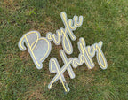 Dorm room name sign damage free acrylic bedroom decor personalized birthday gift for teenager trendy script nursery sign for baby girl