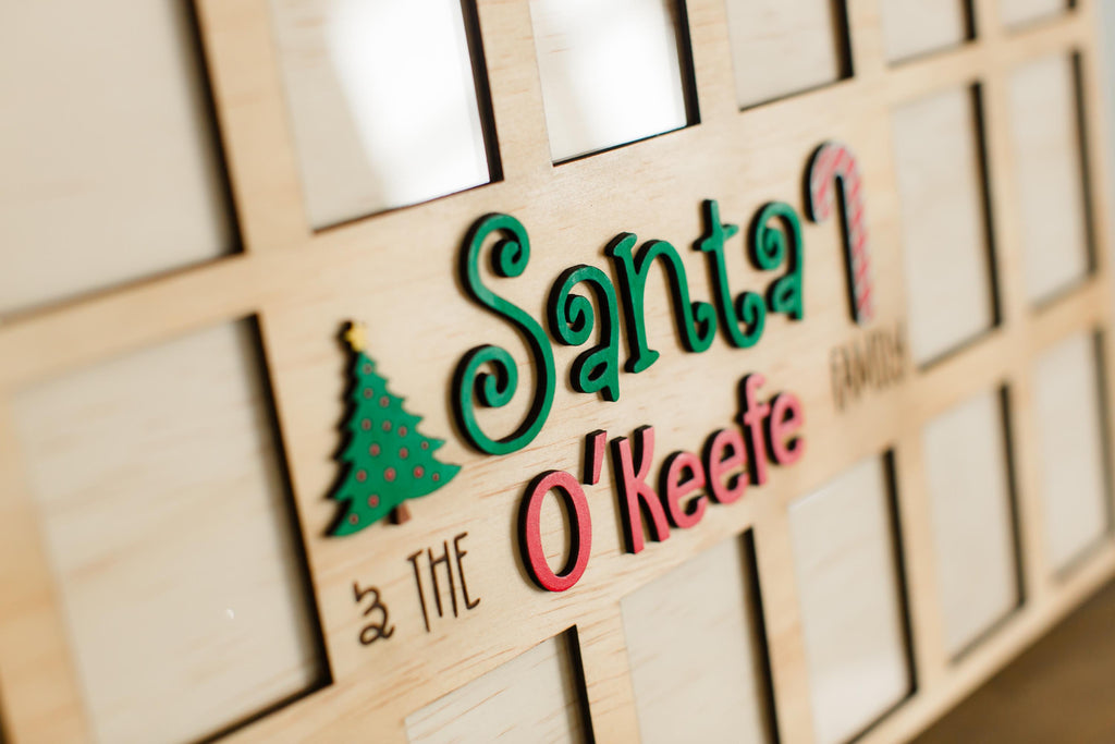 Santa frame Christmas Photo Frame for Santa Pictures Annual Santa Photo Frame Personalized Holiday Decor Holiday Memory Keepsake