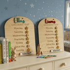 Personalized Kids Behavior Chart | ADHD Routine Tracker for Kids | Weekly Reward System | Chore Marker| Custom gift toddler