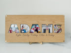 Personalized Family Name Photo Frame | Custom Wood Last Name Picture Collage | Wedding or Housewarming Gift