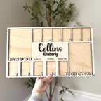 Baby's First Year Photo Frame Wood Monthly Milestone Picture Display for newborn personalized monthly picture frame keepsake 1st birthday