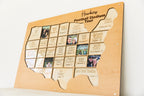 NFL stadium tracker personalized wood photo frame football map NFL team gift for football fan present for dad man cave custom decor