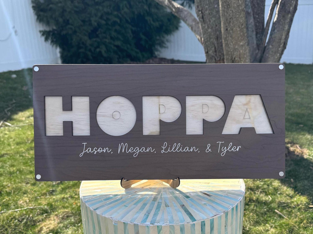 Personalized Family Name Photo Frame | Custom Wood Last Name Picture Collage | Wedding or Housewarming Gift