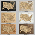 RV travel map, personalized camper decor, custom family road trip gift, motorhome travel tracker
