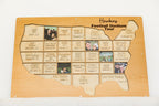 NFL stadium tracker personalized wood photo frame football map NFL team gift for football fan present for dad man cave custom decor