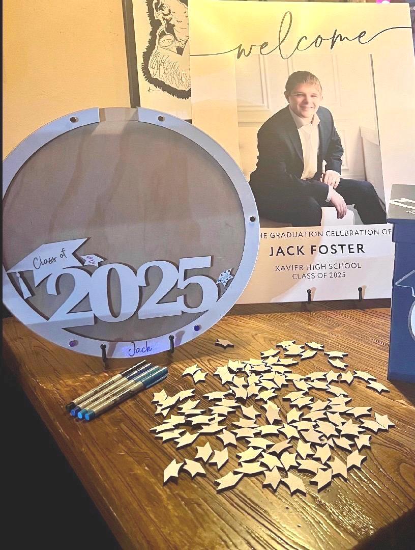 Graduation guest book alternative class of 2026 personalized wood keepsake custom high school graduation party decor wood signature sign