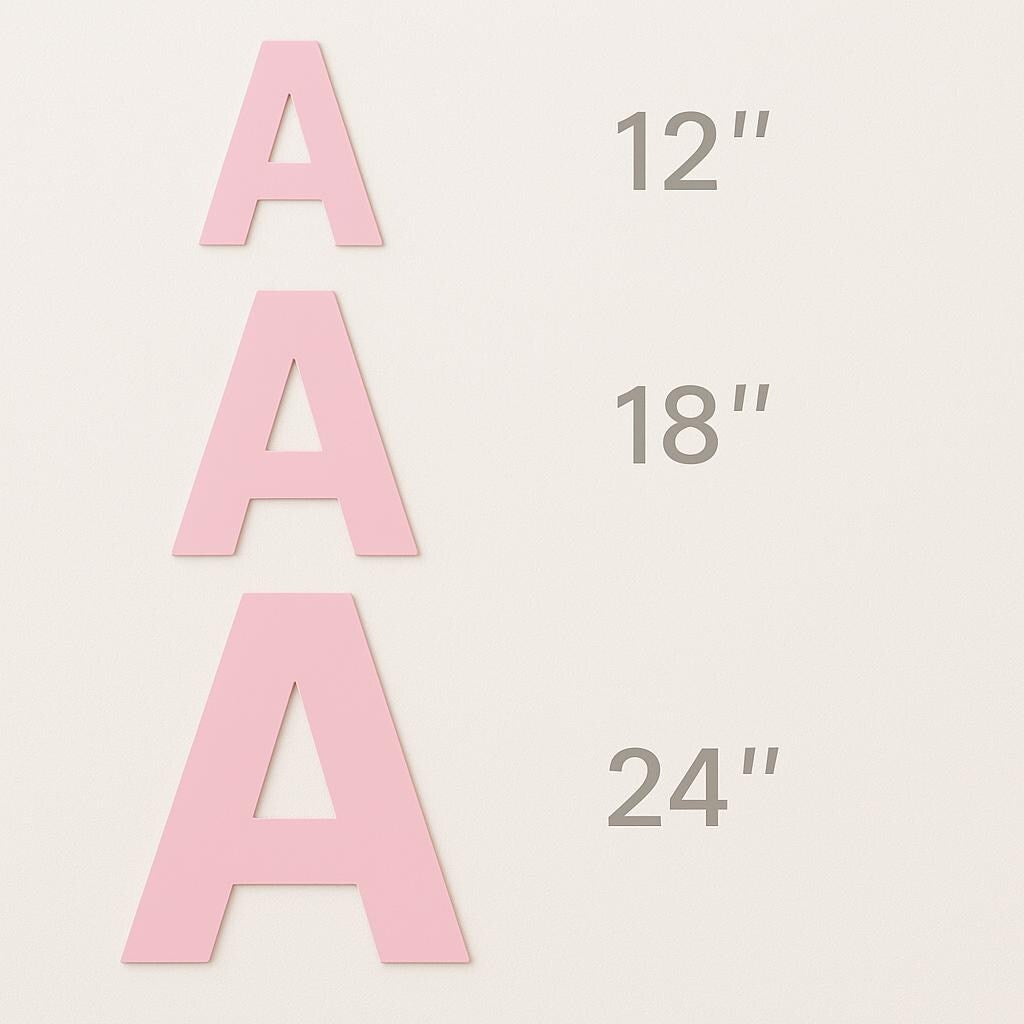 Kid Room Wall Decor Oversized Acrylic Letter Nursery Initial Sign Personalized Baby Girl Bedroom Name Wall Art Playroom Display
