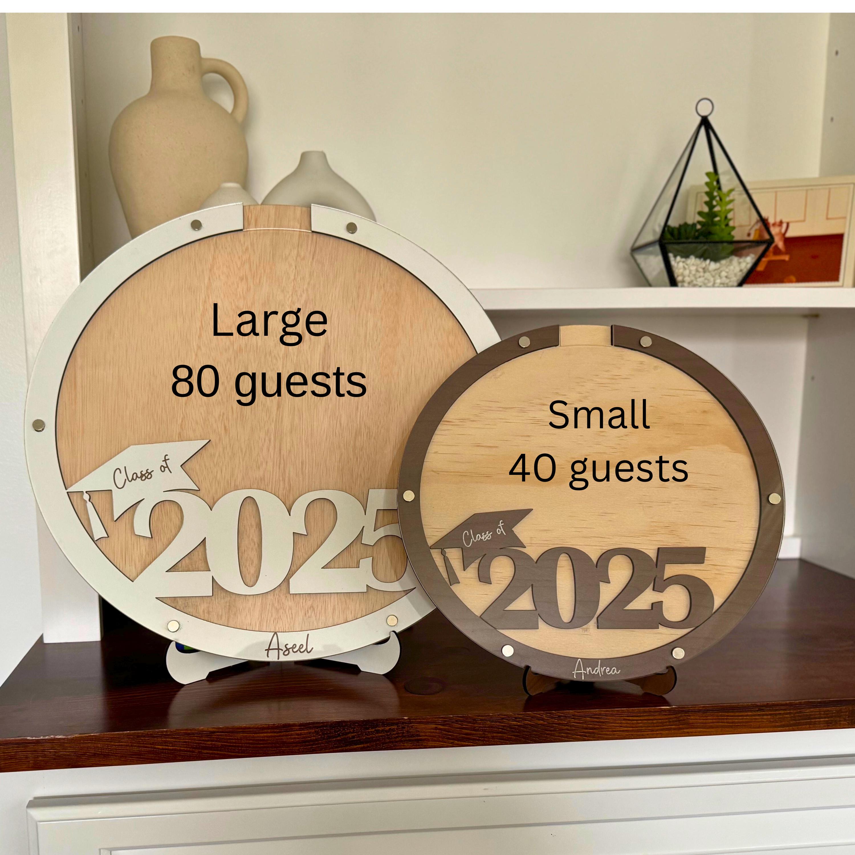 Graduation guest book alternative class of 2026 personalized wood keepsake custom high school graduation party decor wood signature sign