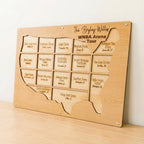 WNBA Arena Travel Map, Women’s Basketball Fan Gift, wood sports gift