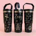 Personalized dance tumbler Ballet Gift for Dancer custom water bottle for dance mom team present for dance teacher gift little girl birthday