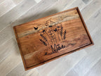 Personalized Breakfast in Bed serving Tray for mothers day gift anniversary present custom birthday gift for her engraved wood home decor