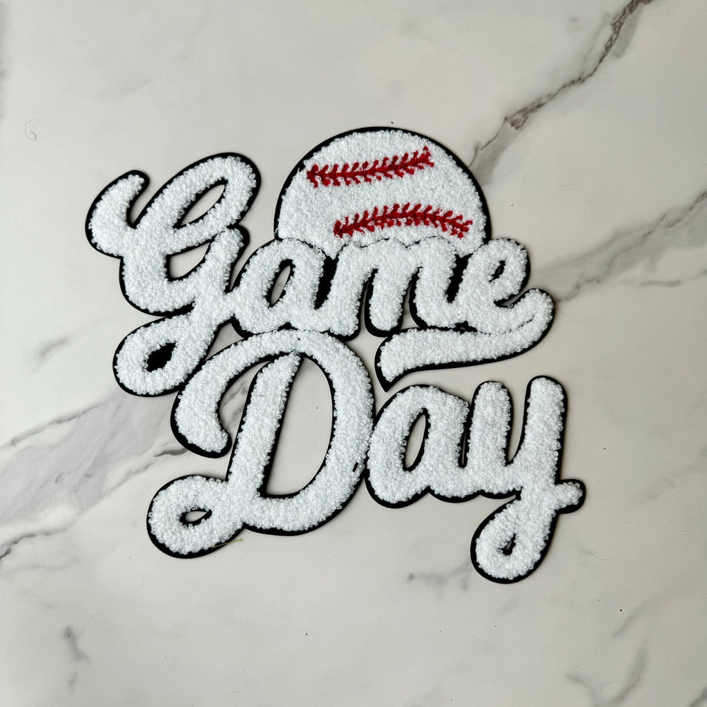 Baseball chenille patch iron on gameday baseball chenille patch large chenille baseball patch gameday chenille patch for baseball mom