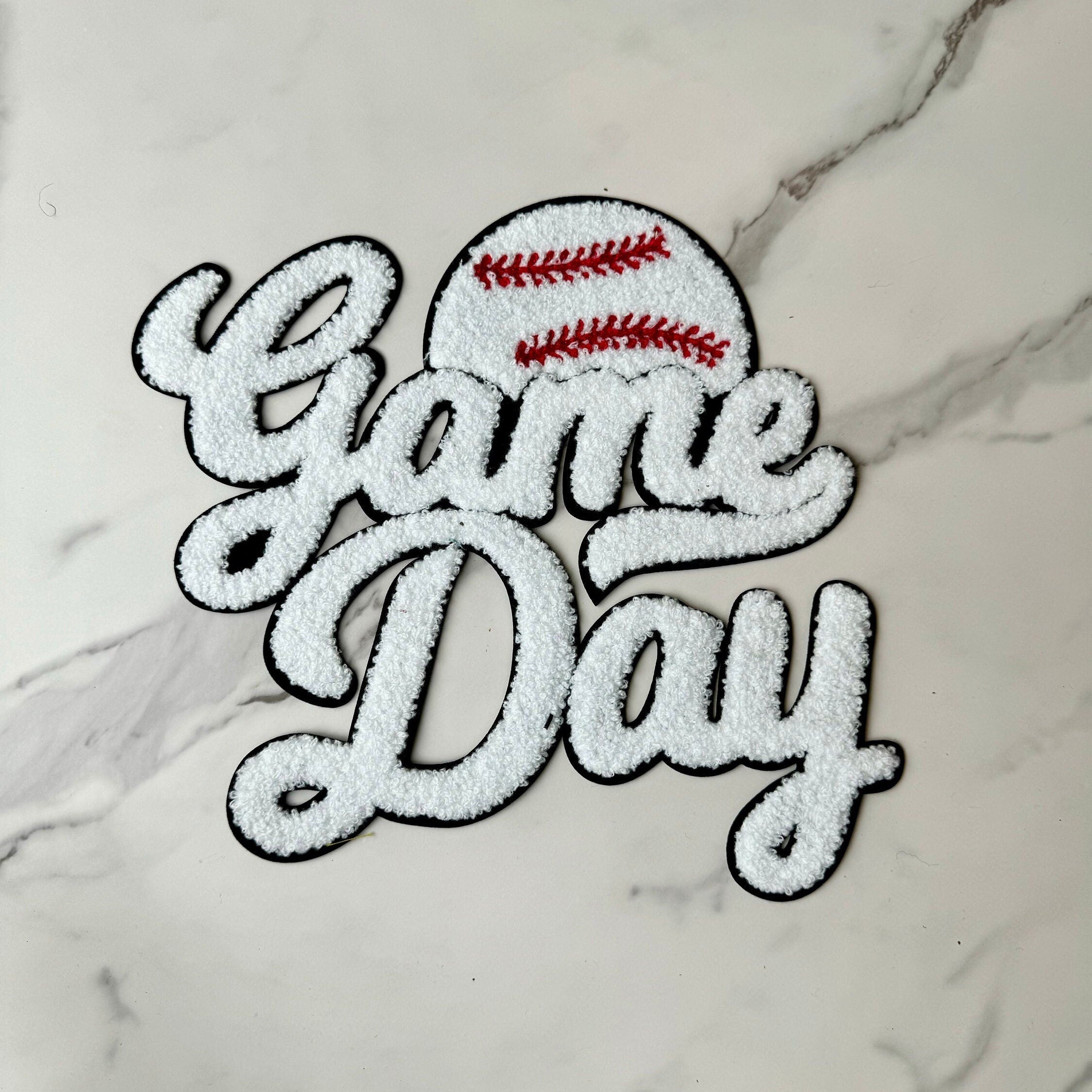 Baseball chenille patch iron on gameday baseball chenille patch large chenille baseball patch gameday chenille patch for baseball mom