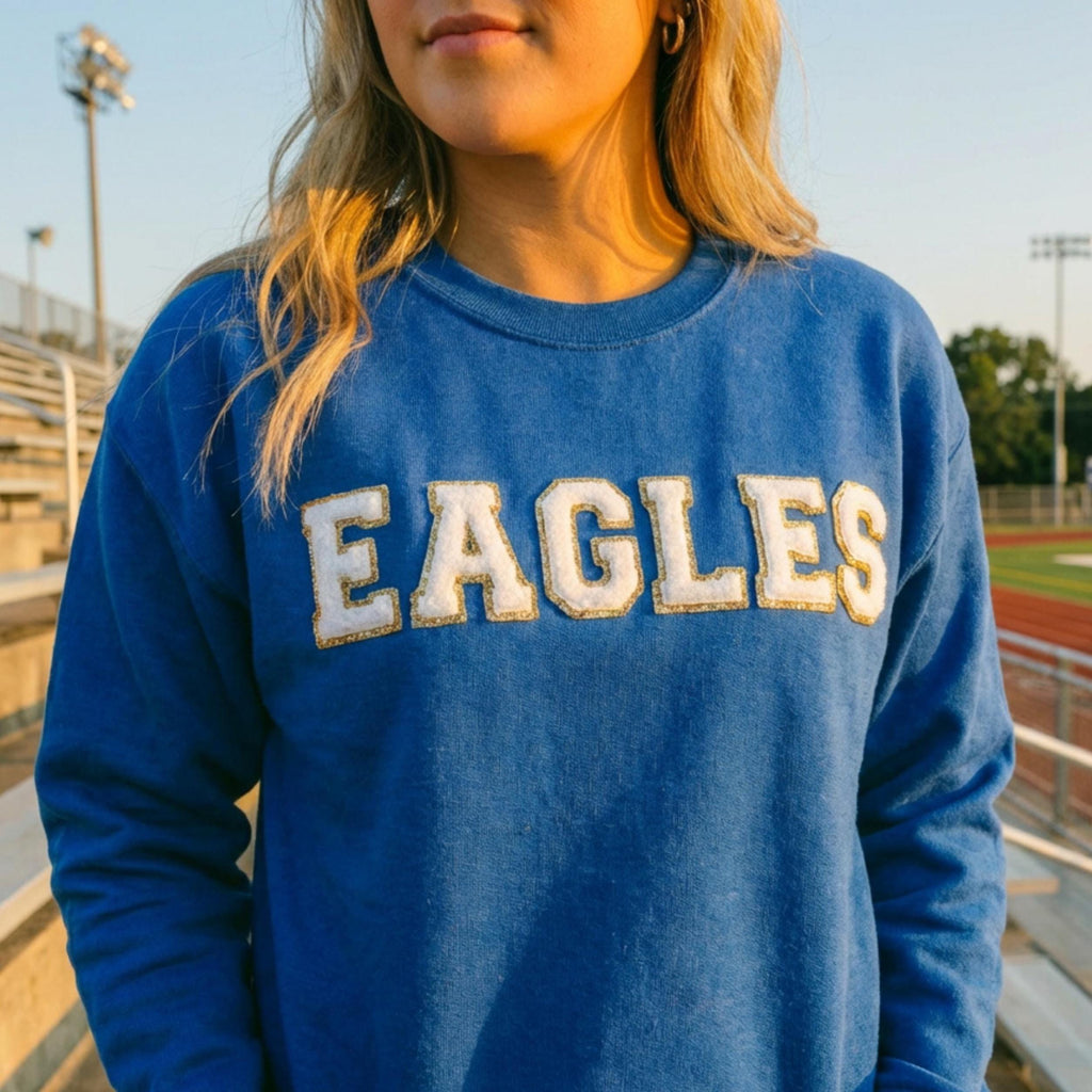 Custom Sports Team Sweatshirt | Team Name Crewneck | Game Day Apparel | Fan Gift for Him or Her | School Spirit Clothing