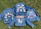 Personalized gift for little girl birthday present Big Sister reveal gift for first birthday personalized denim coat for kid unicorn jacket