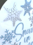 Snow in love Bridal shower welcome sign Winter Wedding Decor Personalized snowflake theme baby shower acrylic custom decoration