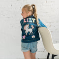 Personalized gift for little girl birthday present Big Sister reveal gift for first birthday personalized denim coat for kid unicorn jacket