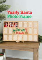Santa frame Christmas Photo Frame for Santa Pictures Annual Santa Photo Frame Personalized Holiday Decor Holiday Memory Keepsake