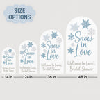 Snow in love Bridal shower welcome sign Winter Wedding Decor Personalized snowflake theme baby shower acrylic custom decoration